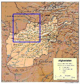 Administratives carte de Afghanistan en anglais