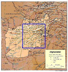 Administratives carte de Afghanistan en anglais