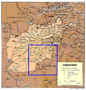 Administratives carte de Afghanistan en anglais