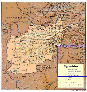 Administratives carte de Afghanistan en anglais