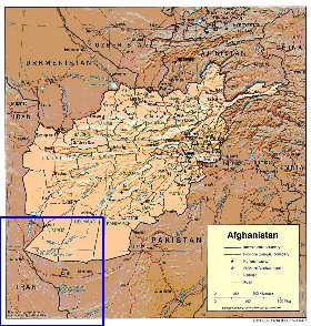 Administratives carte de Afghanistan en anglais