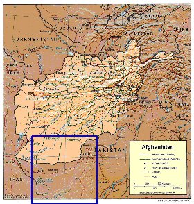 Administratives carte de Afghanistan en anglais