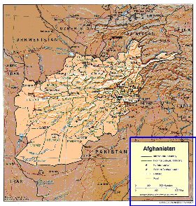 Administratives carte de Afghanistan en anglais