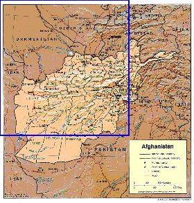 Administratives carte de Afghanistan en anglais