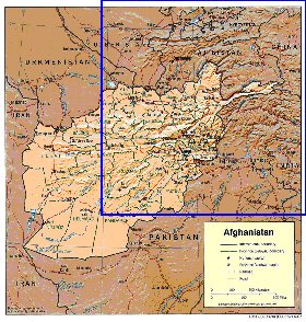 Administratives carte de Afghanistan en anglais