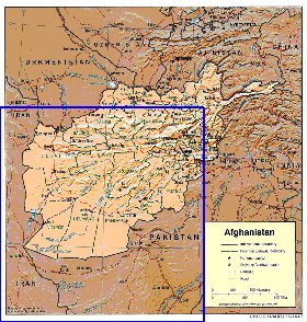 Administratives carte de Afghanistan en anglais