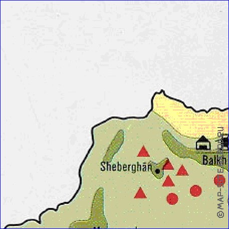 Economique carte de Afghanistan en anglais