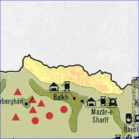 Economique carte de Afghanistan en anglais