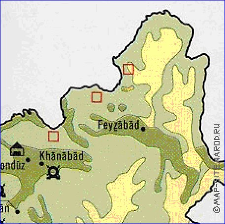 Economique carte de Afghanistan en anglais