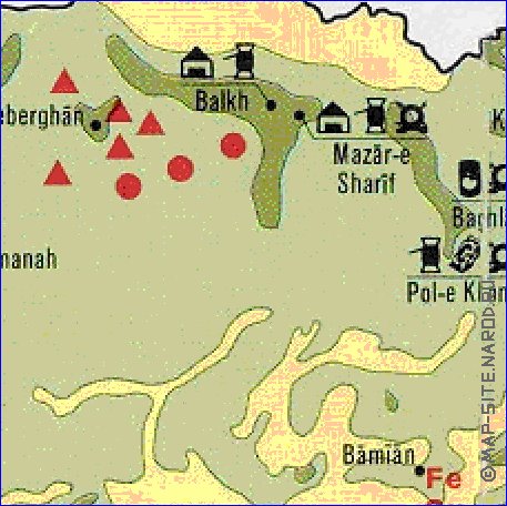 Economique carte de Afghanistan en anglais