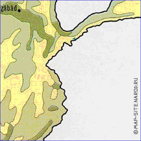 Economico mapa de Afeganistao em ingles