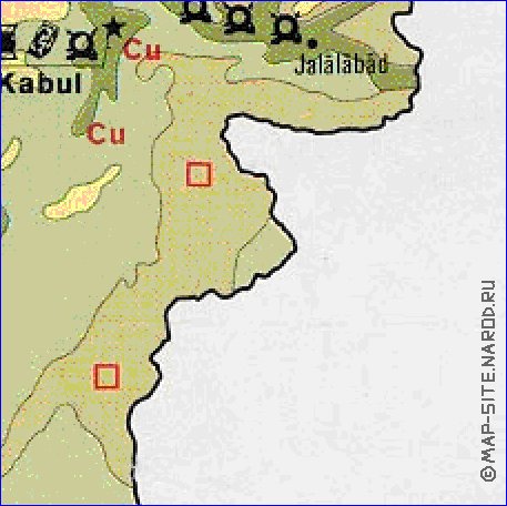 Economique carte de Afghanistan en anglais