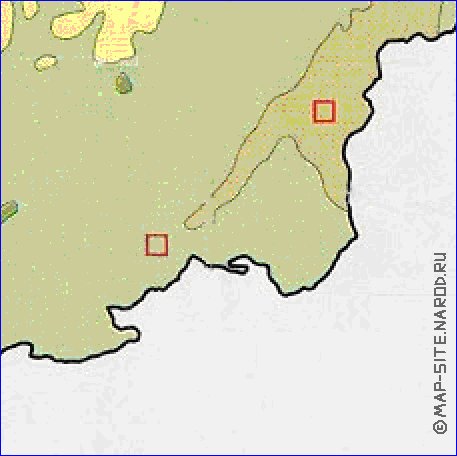 Economico mapa de Afeganistao em ingles