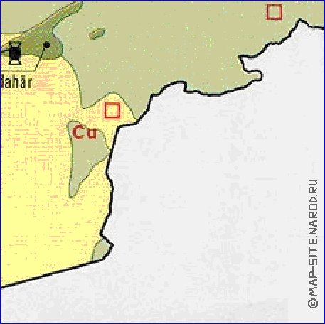 Economique carte de Afghanistan en anglais