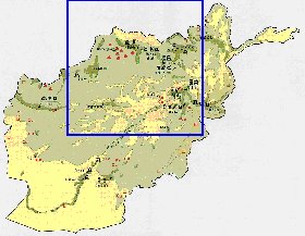 Economique carte de Afghanistan en anglais