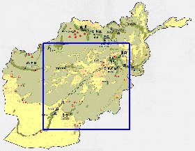 Economico mapa de Afeganistao em ingles