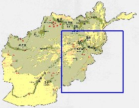 Economique carte de Afghanistan en anglais