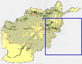 Economique carte de Afghanistan en anglais