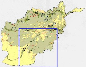 Economique carte de Afghanistan en anglais