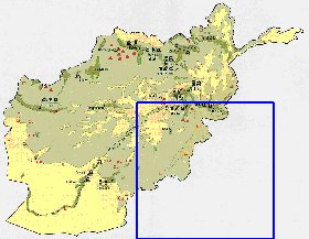 Economique carte de Afghanistan en anglais