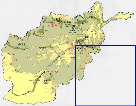 Economique carte de Afghanistan en anglais