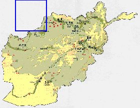 Economique carte de Afghanistan en anglais