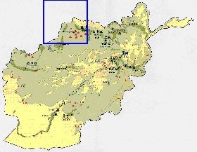 Economique carte de Afghanistan en anglais