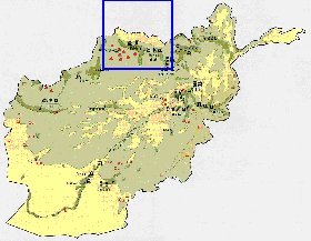 Economique carte de Afghanistan en anglais