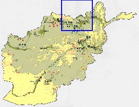 Economico mapa de Afeganistao em ingles