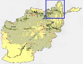 Economique carte de Afghanistan en anglais