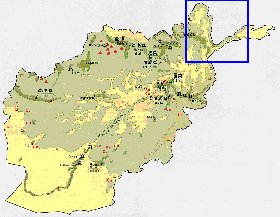 Economique carte de Afghanistan en anglais