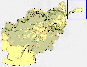 Economique carte de Afghanistan en anglais