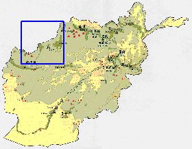 Economico mapa de Afeganistao em ingles