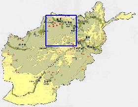 Economique carte de Afghanistan en anglais