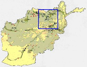 Economique carte de Afghanistan en anglais