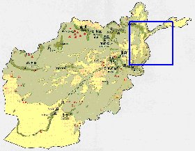 Economico mapa de Afeganistao em ingles