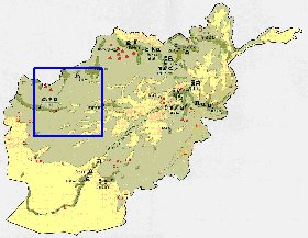 Economique carte de Afghanistan en anglais