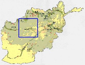 Economico mapa de Afeganistao em ingles
