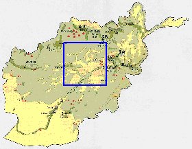 Economico mapa de Afeganistao em ingles