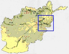Economico mapa de Afeganistao em ingles