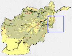 Economique carte de Afghanistan en anglais