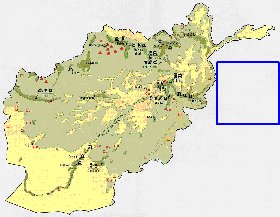 Economique carte de Afghanistan en anglais