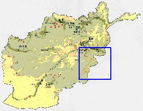 Economique carte de Afghanistan en anglais