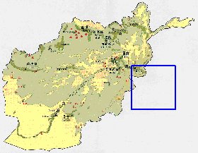 Economico mapa de Afeganistao em ingles