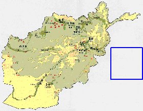 Economique carte de Afghanistan en anglais