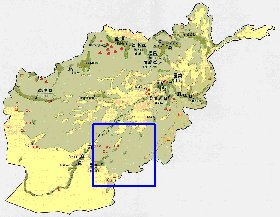 Economique carte de Afghanistan en anglais