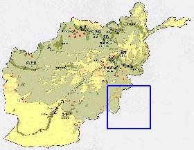 Economique carte de Afghanistan en anglais