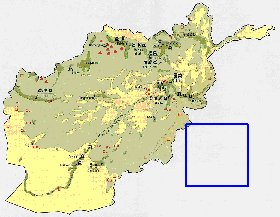 Economique carte de Afghanistan en anglais