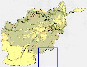 Economique carte de Afghanistan en anglais