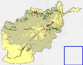 Economique carte de Afghanistan en anglais